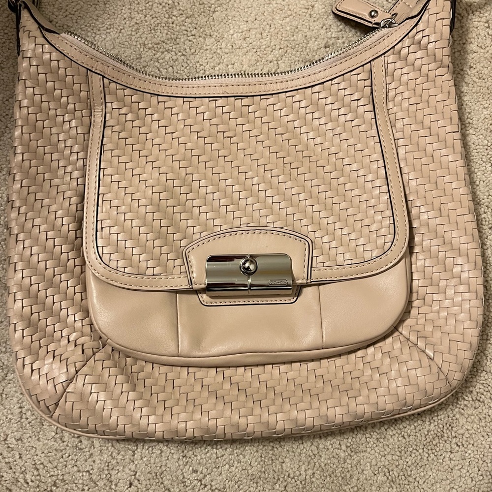 Coach Woven Leather Crossbody - Picture 7 of 7